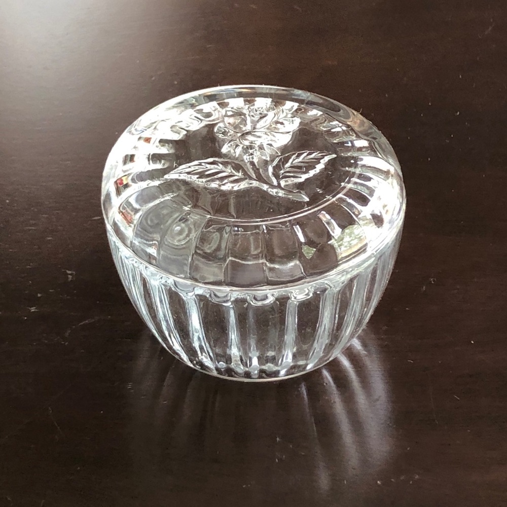 Borgonovo Clear Italian Chrystal Small Jar (Rose)